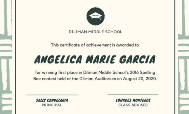 Bee Certificate Template With Regard To Spelling Bee Award Certificate Template
