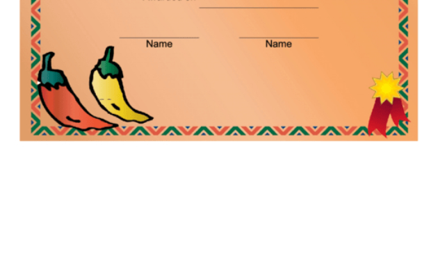 Best Chili Cook Off Award Certificate Template Printable Within Cooking Competition Certificate Templates