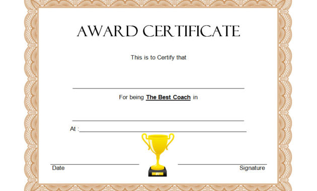 Best Coach Certificate Template 9 Superb Designs Throughout Best Lifeway Vbs Certificate Template