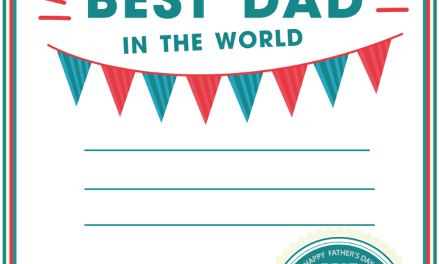 Best Dad Printable Diploma Certificate Free Printable With Quality Baby Shower Game Winner Certificate Templates