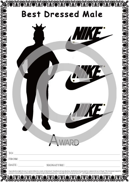 Best Dressed Male Funny Class Reunion Gag Award Family Pertaining To Amazing Best Dressed Certificate