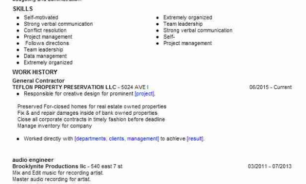 Best General Contractor Resume Example Livecareer Throughout General Contractor Business Plan Template