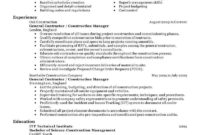 Best General Contractor Resume Example Livecareer Within General Contractor Business Plan Template