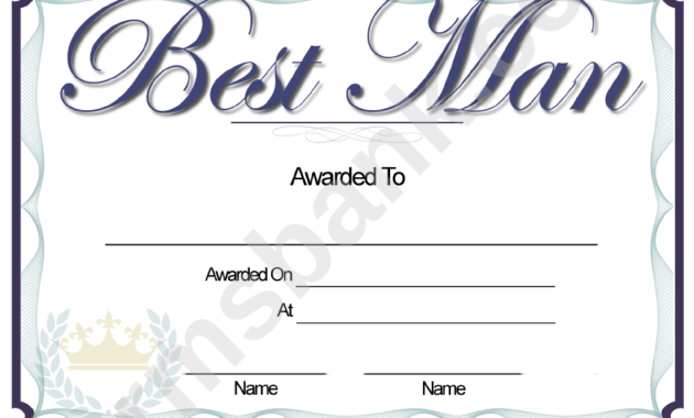 Best Man Certificate Template Printable Pdf Download With Regard To Best Girlfriend Certificate Template