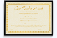 Best Teacher Award 03 Word Layouts Regarding Amazing Best Teacher Certificate