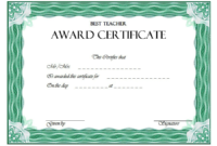 Best Teacher Certificate Top 7 Template Ideas Inside Free Free Printable Best Wife Certificate 7 Designs