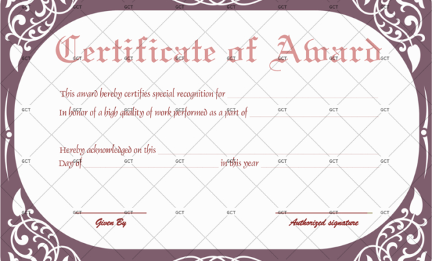 Best Work Performance Award Certificate Template Gct Pertaining To Cooking Contest Winner Certificate Templates