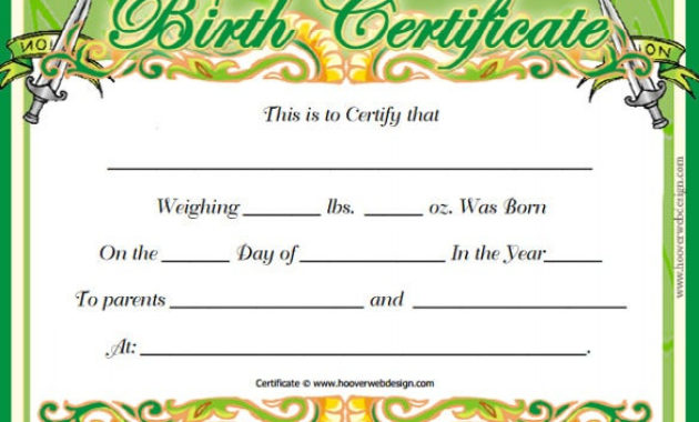 Birth Certificate Template 38 Word Pdf Psd Ai Inside Editable Birth Certificate Template