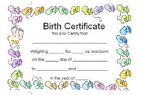 Birth Certificate Template And To Make It Awesome To Read Inside Cute Birth Certificate Template