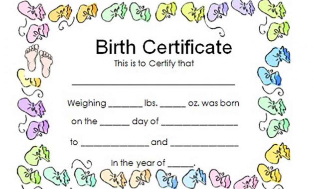 Birth Certificate Template And To Make It Awesome To Read Inside Cute Birth Certificate Template