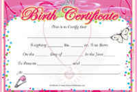Birth Certificate Templates Free Word Pdf Psd Format Inside Free Fillable Birth Certificate Template