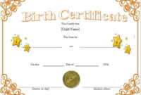 Birth Certificate Templates Microsoft Word Templates Within Best Editable Birth Certificate Template