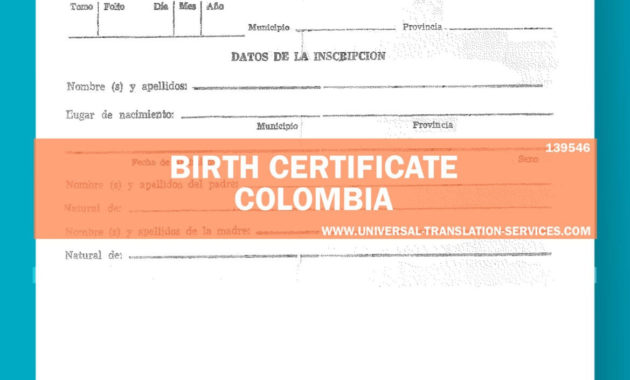 Birth Certificate Translation Template Colombia At 15 Inside Free Birth Certificate Translation Template