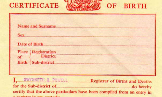 Birth Certificate Uk Certificates Templates Free Throughout Baby Death Certificate Template