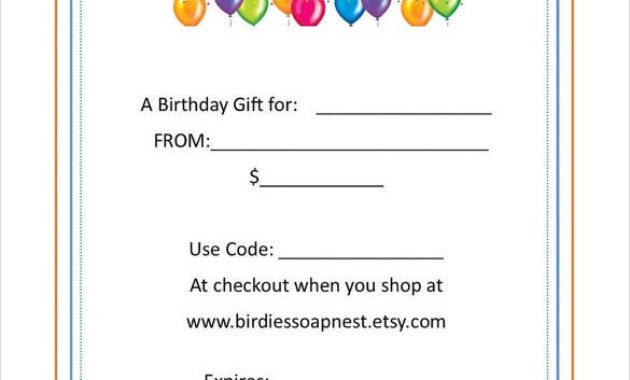 Birthday Gift Certificate Templates 16 Free Word Pdf For Awesome Present Certificate Templates