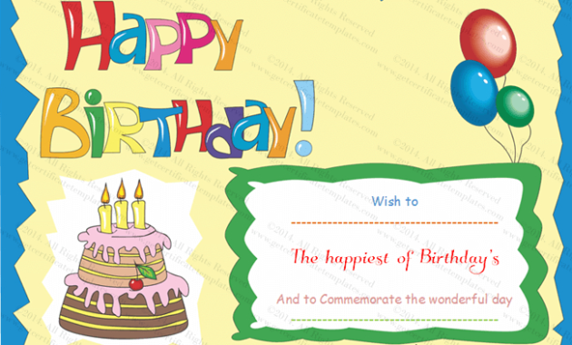 Birthday Gift Certificate Templates Gift Certificates With Music Certificate Template For Word Free 12 Ideas