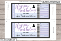 Birthday Spa Gift Voucher Template Editable Printable With Regard To Free Spa Day Gift Certificate Template