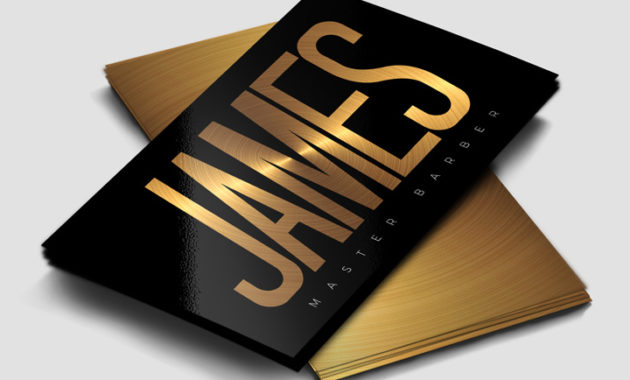 Black And Gold Barber Business Card Active Ink Media In Free Barber Shop Certificate Free Printable 2020 Designs
