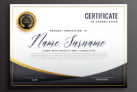 Black Certificate Of Appreciation Template Download Free Regarding Amazing In Appreciation Certificate Templates