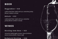 Black With Colourful Drink Icons Bar Menu Templatescanva With Wine Bar Business Plan Template