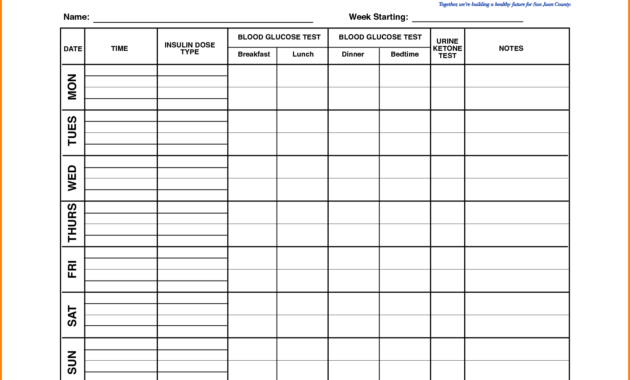 Blank Blood Pressure And Pulse Log Archives Mavensocial Inside Diabetes Record Log Template