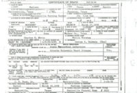 Blank Certificate Of Death Calepmidnightpigco Intended For Fake Death Certificate Template