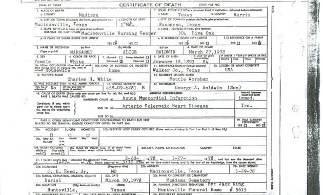 Blank Certificate Of Death Calepmidnightpigco Intended For Fake Death Certificate Template