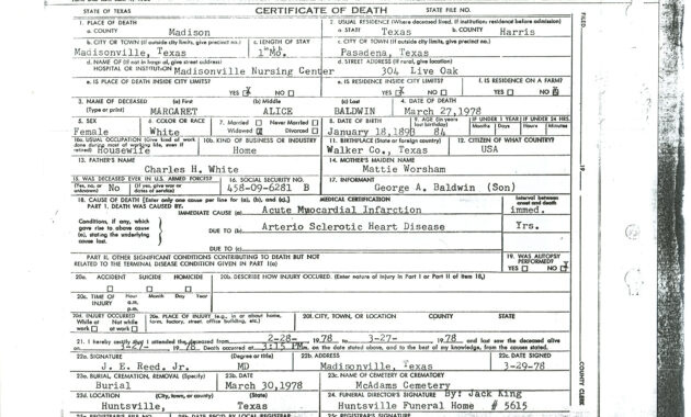 Blank Certificate Of Death Calepmidnightpigco Intended For Fake Death Certificate Template