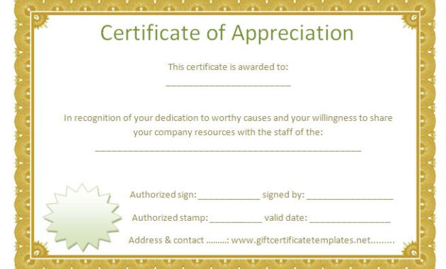 Blank Certificates Regarding Landscape Certificate Templates