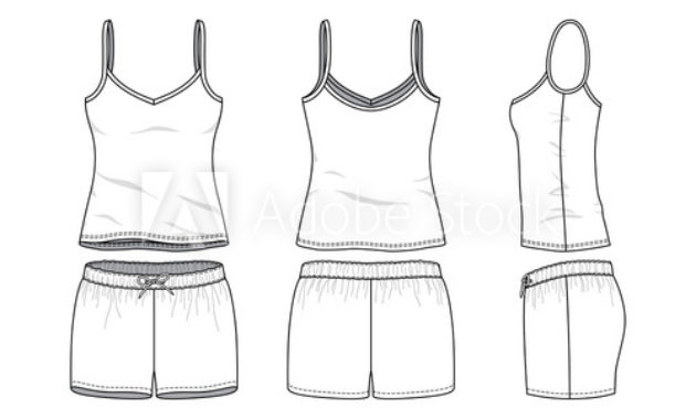 Blank Clothing Templates Of Women Camisole And Sports With Regard To Business Attire For Women Template