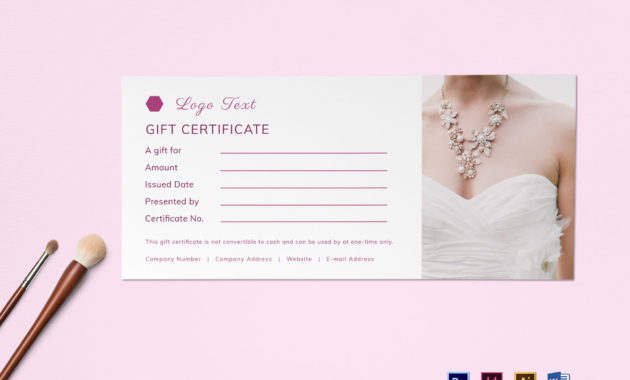 Blank Gift Certificate Design Template In Psd Word In Indesign Gift Certificate Template
