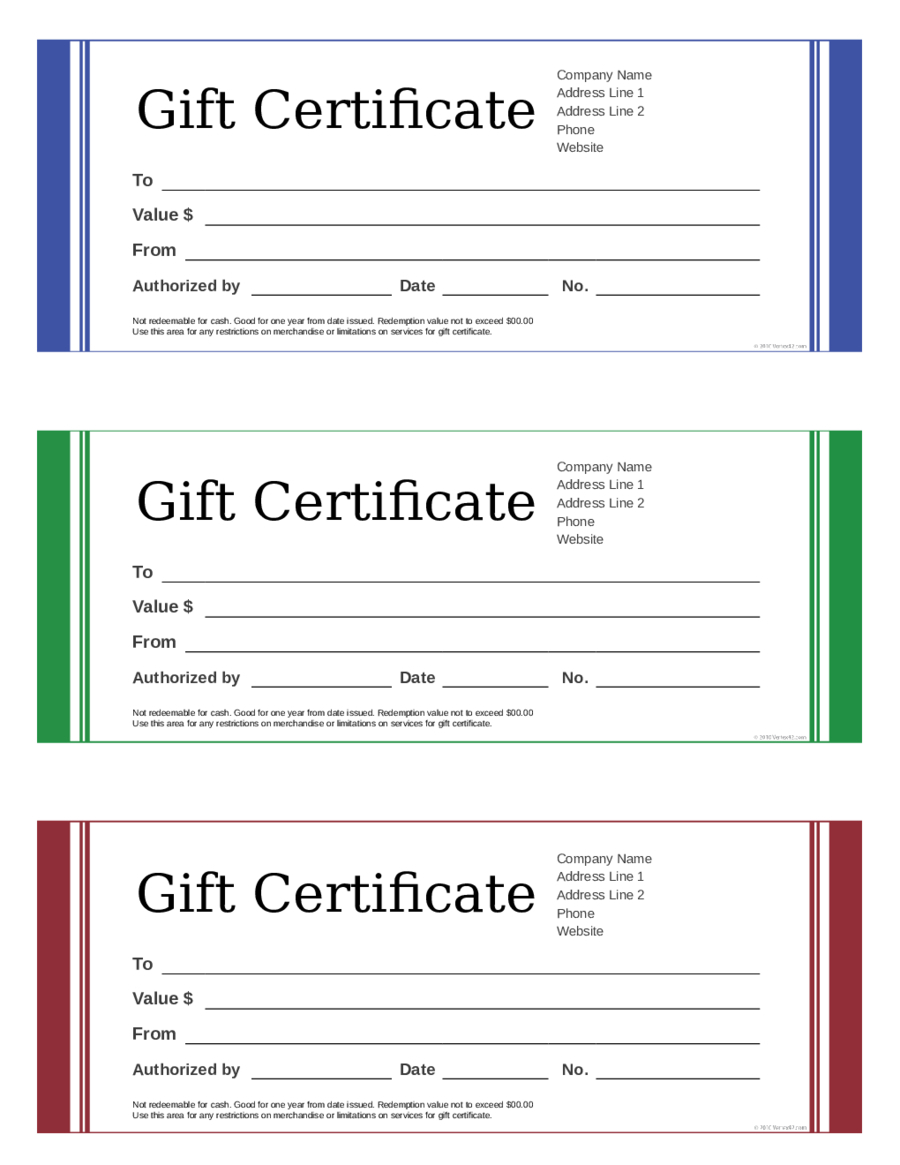Blank Gift Certificate Edit Fill Sign Online Regarding Fillable Gift Certificate Template Free
