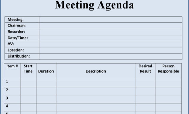 Blank Meeting Agenda Templates Download Free Premium Intended For Quality Meeting Agenda Template Word Download