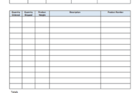 Blank Packing List Template Download In Microsoft Word Throughout Shipping Log Template