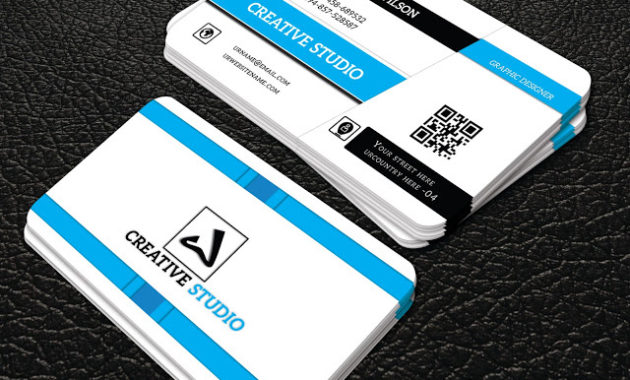 Blue Colour Free Business Cards Professional Business With Professional Business Card Templates Free Download
