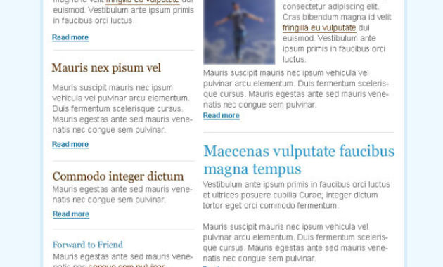 Blue Email Marketing Newsletter Template Free Psd Files Throughout Business Promotion Email Template