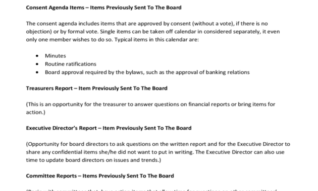 Board Meeting Agenda Free Download Pertaining To Awesome Consent Agenda Template