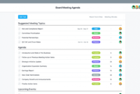 Board Meeting Agenda Template Non Profit Throughout Printable Board Agenda Template Non Profit