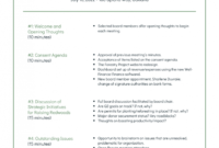 Board Meeting Agenda Template Non Profit With Regard To Board Agenda Template Non Profit