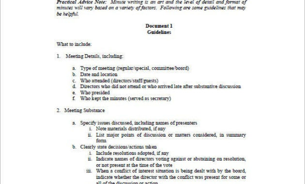 Board Meeting Minute Template Navabi Rsd7 Org With Regard To Best First Nonprofit Board Meeting Agenda Template