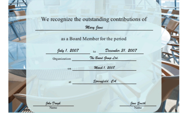 Board Member Certificate Printable Certificate Pertaining To Best Membership Certificate Template Free 20 New Designs