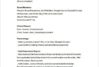 Board Of Directors Meeting Minutes Template 14 Word In Committee Meeting Minutes Template