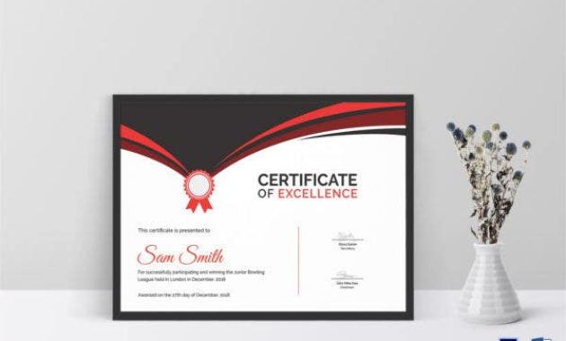 Bowling Certificate 5 Word Psd Format Download Free Intended For Bowling Certificate Template