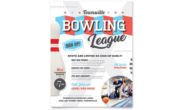 Bowling Flyer Template Word Publisher Within Amazing Bowling Certificate Template Free 8 Frenzy Designs