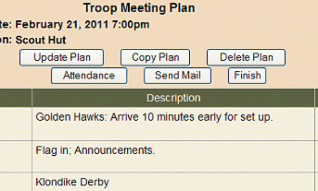 Boy Scout Plc Meeting Agenda Template With Regard To Amazing Cub Scout Pack Meeting Agenda Template