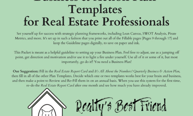 Business Action Plan Template Bundle For Real Estate Within Business Plan Template For Real Estate Agents
