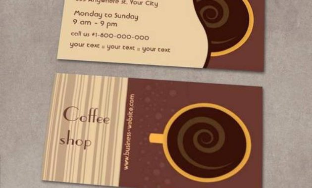 Business Card Templates Studio Coffee Business Card Throughout Coffee Business Card Template Free