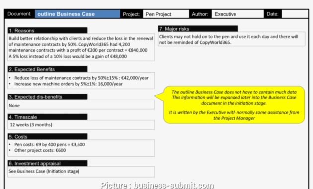Business Case Format In Excel New Project Business In How To Create A Business Case Template