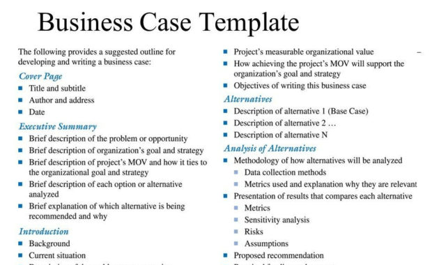 Business Case Template Business Mentor With Business Case Cost Benefit Analysis Template