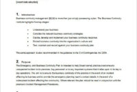 Business Continuity Plan Template 11 Download Free Word Intended For Business Continuity Management Policy Template